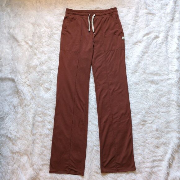 Vuori Halo Slim Flare DreamKnit Pants Women's Size Small Rosewood - Picture 2 of 10